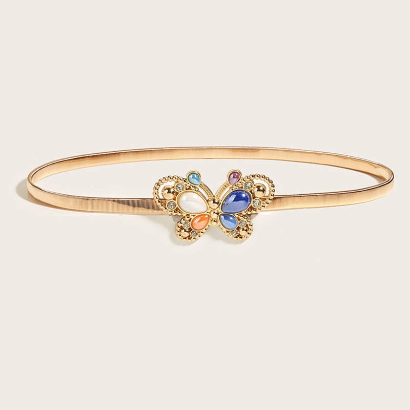 Thắt Lưng Có Khóa Cài Đính Đá Lấp Lánh Thời Trang Đi Biển Cho Nữ