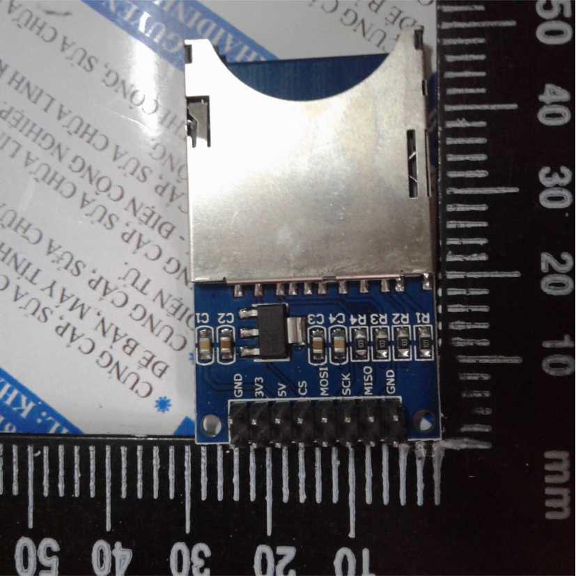 Module SD Card, thẻ nhớ SD (loại lớn) giao tiếp SPI, jack 2.54mm 8P KDE0360