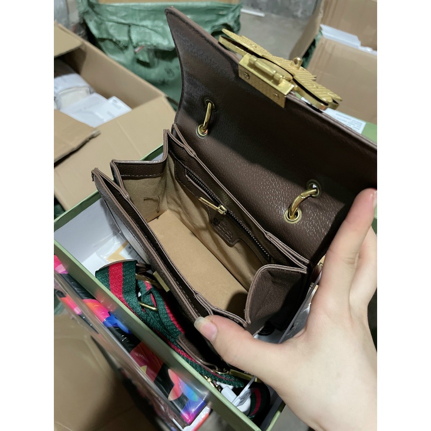 Túi xách Gu ong đủ 2 size Full box nguyên seal/Túi đeo chéo Gu ong size 22-25 Full box hãng
