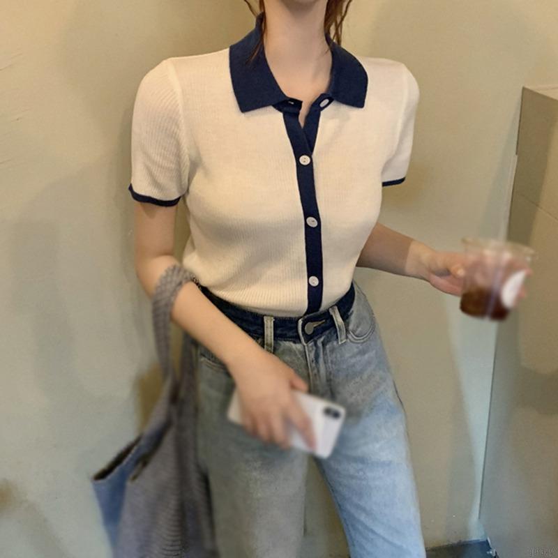 Áo Thun Ngắn Tay Phong Cách Hàn Quốc Dành Cho Nữ