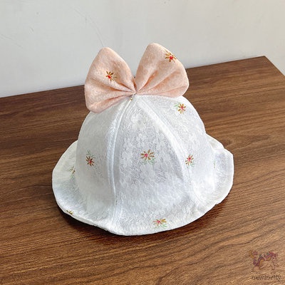 Mũ Mỏng Đính Nơ In Hoa Dễ Thương Kiểu Hàn Quốc Thời Trang Mùa Hè Cho Bé Gái