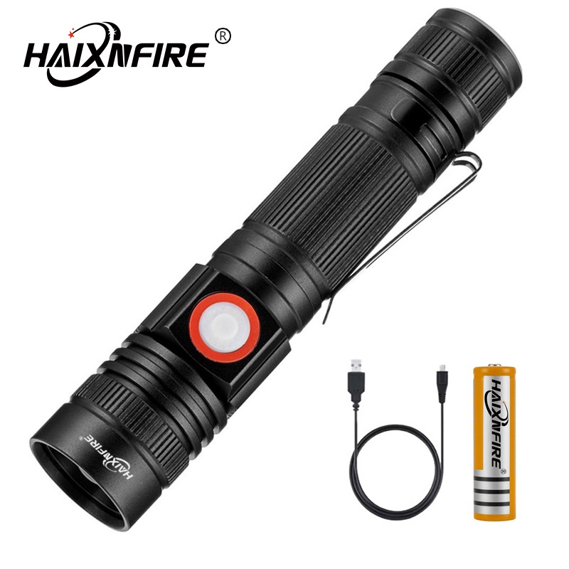 Đèn Pin LED Haixnfire X003 T6 USB Chống Thấm Nước Cho Các Hoạt Động Ngoài Trời