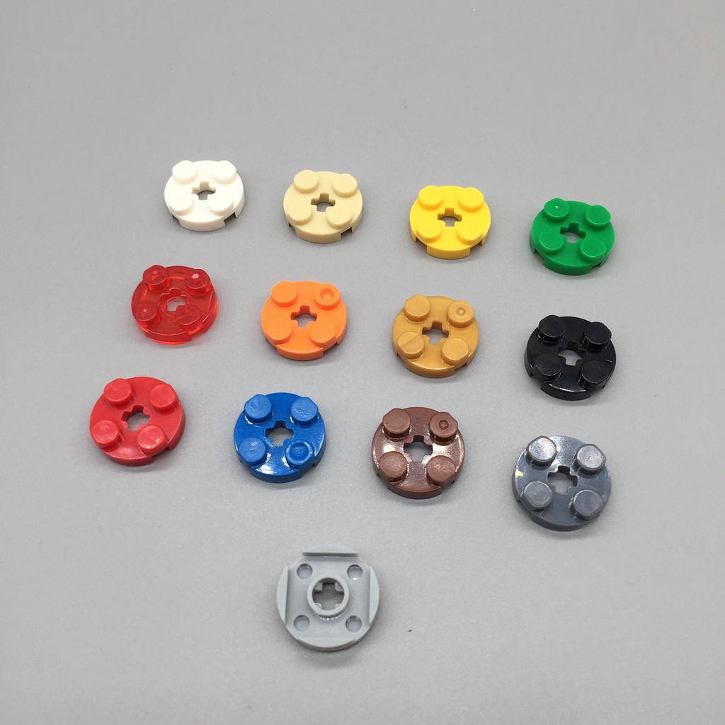 Đồ chơi giáo dục lắp ráp   logo moc combo 10 gạch tròn dẹt 2x2 4032 d24