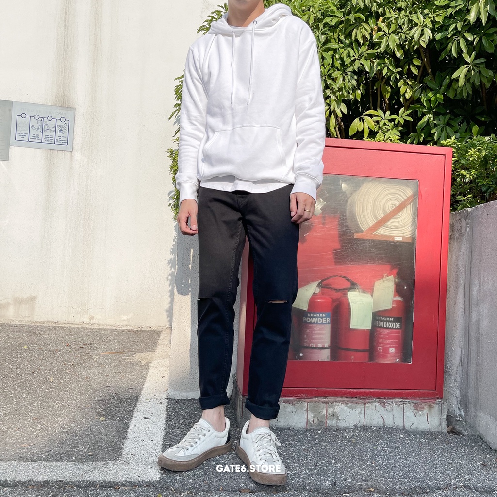 Áo Hoodie Nam streetstyle 4 màu trơn, áo nỉ dài tay có mũ basic dáng regular fit kiểu Hàn Quốc GATE6 - #4720