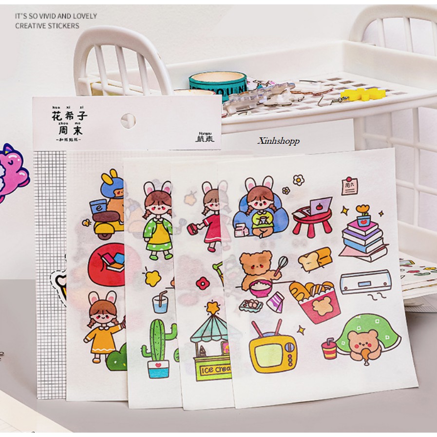 Set 4 Tấm Sticker Thú Cưng