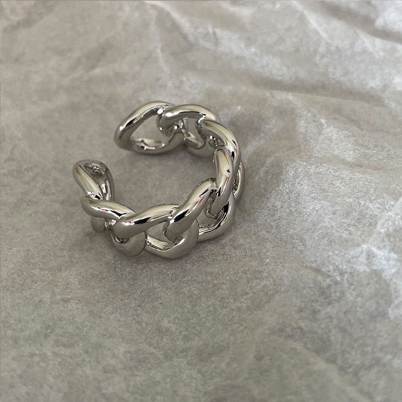 Nhẫn đeo tay kim loại thiết kế đơn giản phong cách thời trang hip hop