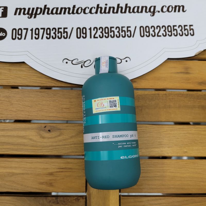 DẦU GỘI KHỬ ÁNH ĐỎ GIỮ MÀU RÊU ELGON ANTI RED 300ML