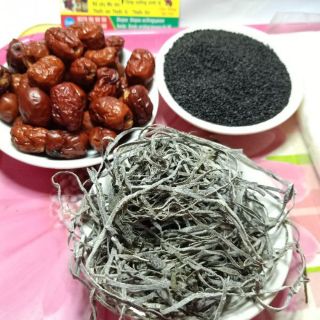 Combo 1kg Thạch Dừa Thô+ Phổ tai+táo đỏ+ hạt é
