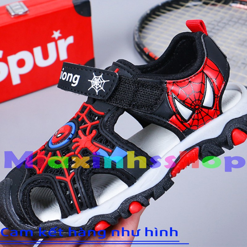 Sandal bé trai bịt mũi siêu nhân nhện Spider Man siêu đẹp và chắc chắn