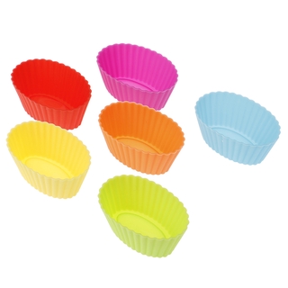6pcs Silicone Cake Cupcake Cup Cake Tool Baking Silicone Mold