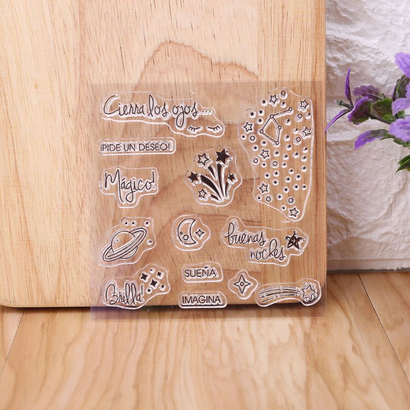 Con Dấu Silicone Trong Suốt Có In Nổi Hình Hoa Văn Dùng Để Trang Trí Album Ảnh