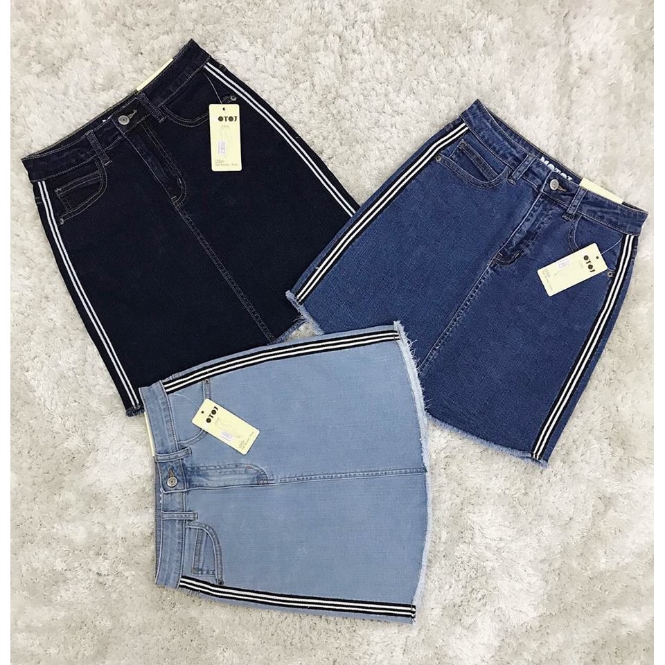 Váy jean phối 2 sọc trắng sườn hot - 2189moto1030 | BigBuy360 - bigbuy360.vn