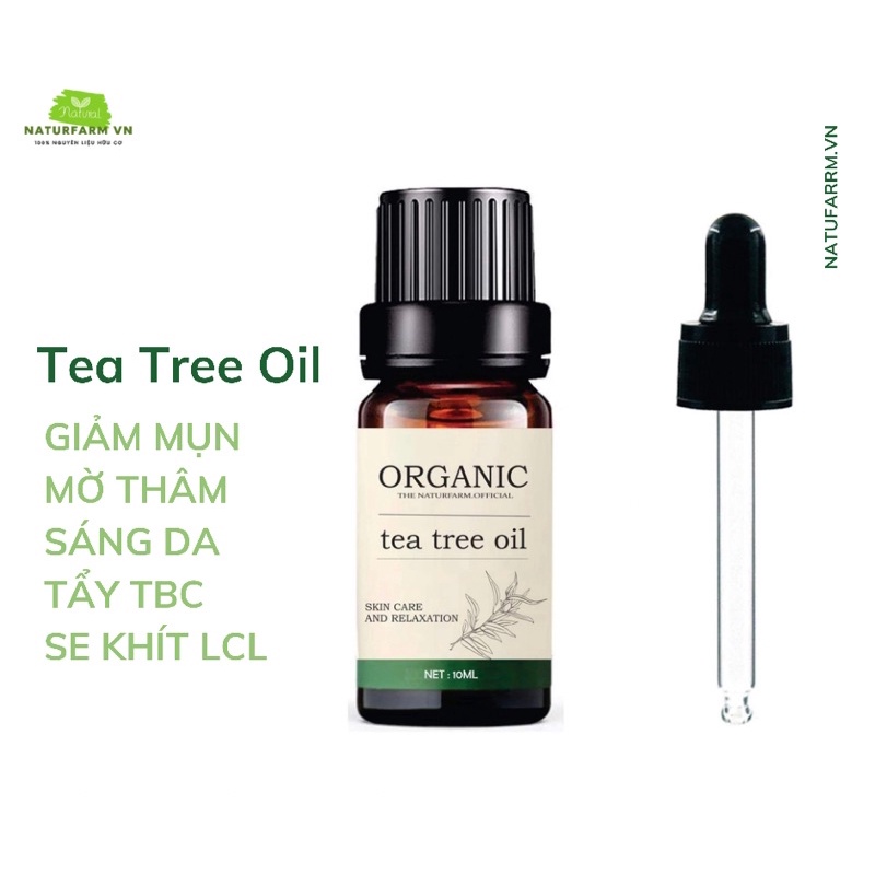 10ML Tinh dầu tràm trà ( Tea Tree Oil ) đánh bay mụn 100% Organic - Mỹ phẩm handmade