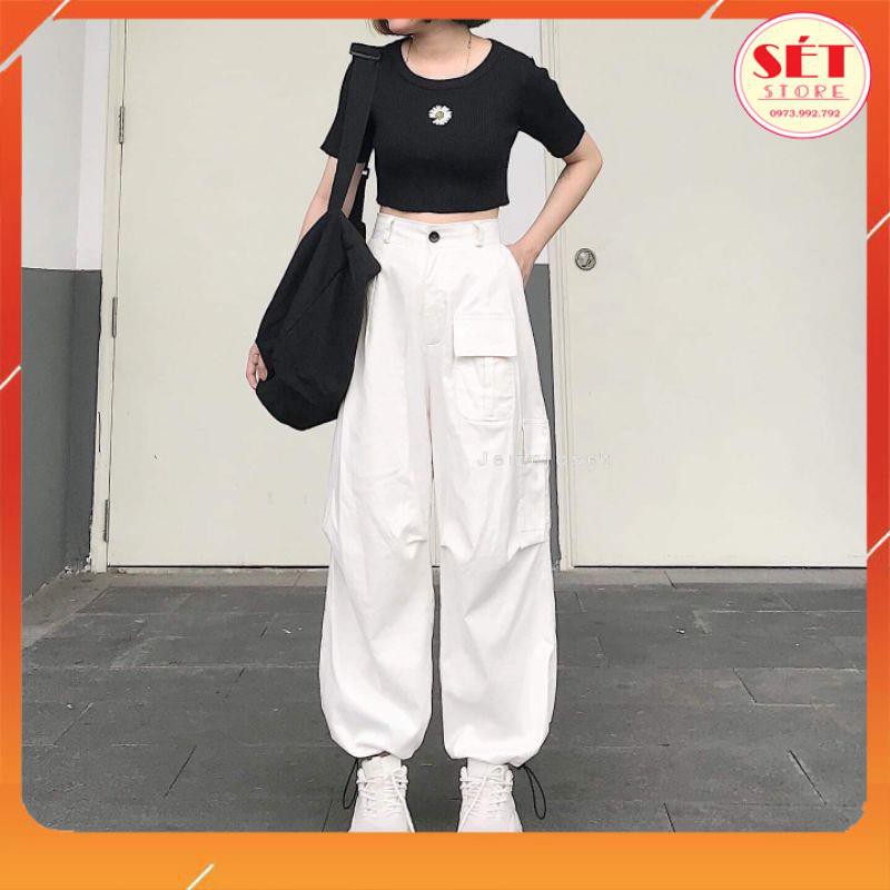 [Siêu Hót] Quần Jogger kaki túi hộp bo ống unisex, Có 2size cực đẹp - QKA0126 - 1 màu trắng - Setstore | BigBuy360 - bigbuy360.vn