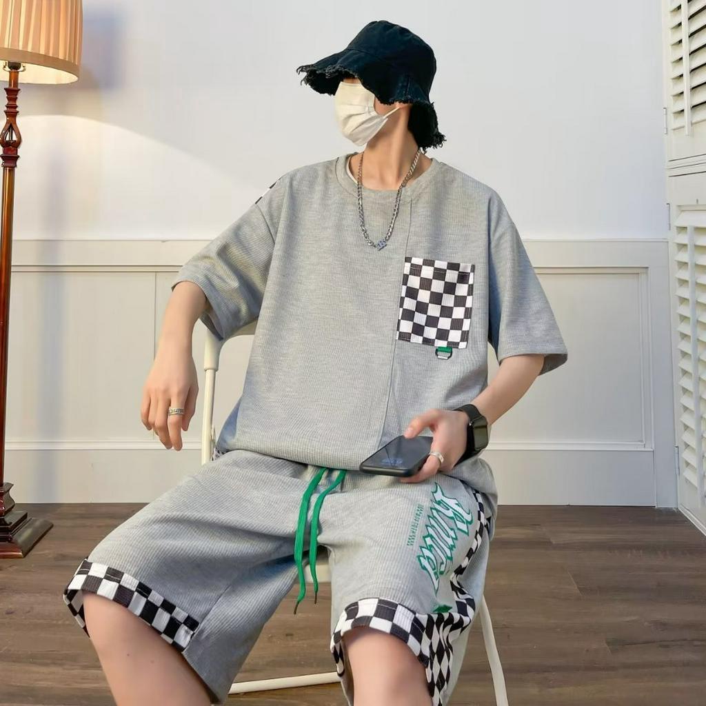 Set Đồ Thể Thao Màu Trơn Dáng Rộng Phong Cách Hàn Quốc Thời Trang Trẻ Trung Cho Cặp Đôi