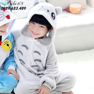 Bộ Đồ hình thú toroto liền thân lông mịn Pijama Cho Người Lớn và Trẻ Em Hoạt Hình Cosplay