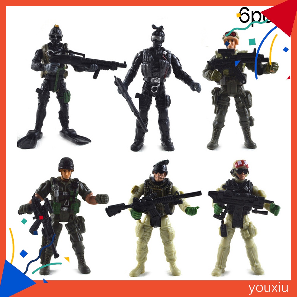 Set 6 Mô Hình Đồ Chơi Người Lính Quân Đội Cho Bé