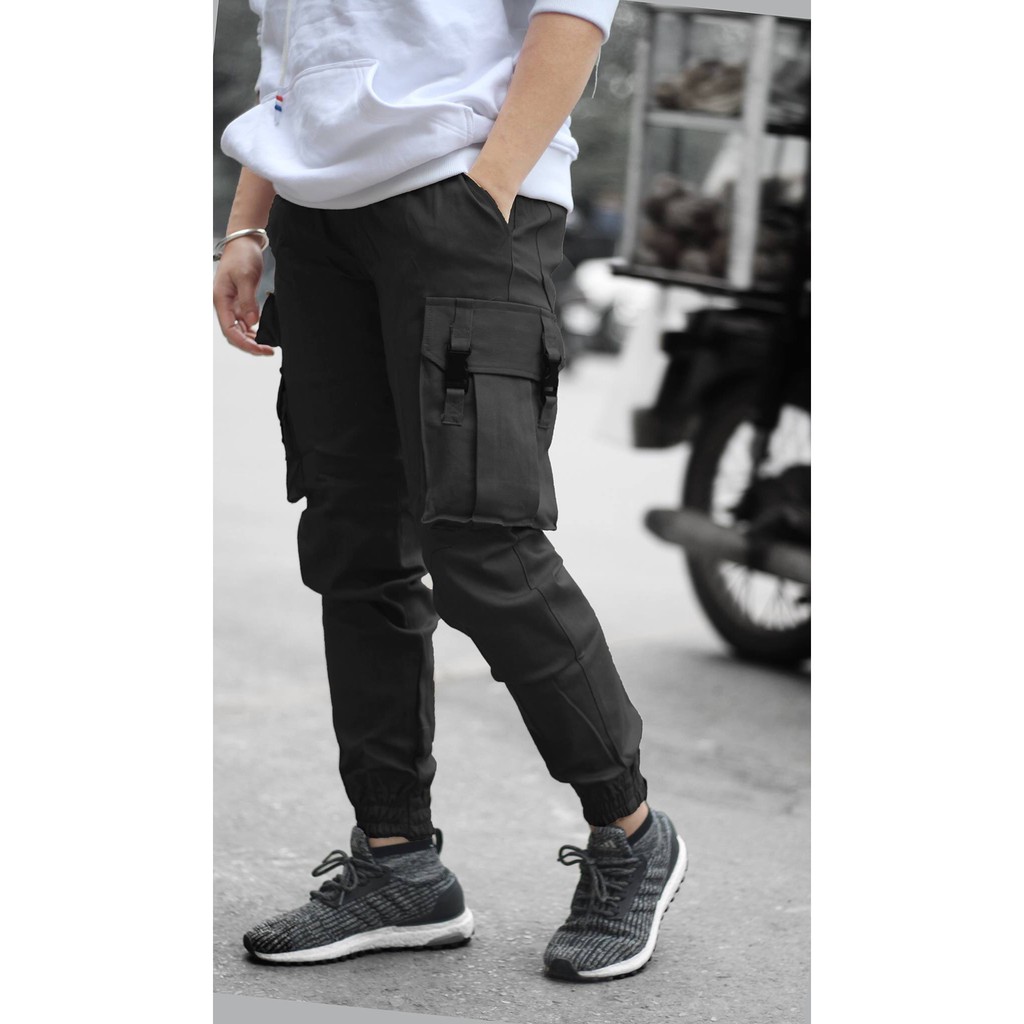 Quần Jogger Nam Kaki Co Giãn Túi Hộp Phong Cách Hiphop Đường Phố Thể Thao Unisex Nam Nữ ANH DUY SHOP JGV01