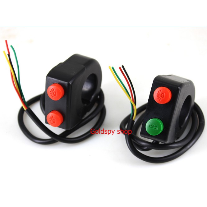 Cùm công tắc 2 nút gắn ghi đông đường kính 22mm( mẫu hai )