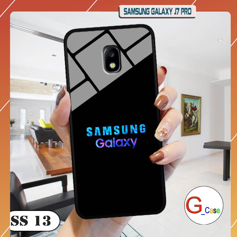 [Mã ELORDER5 giảm 10k đơn 20k] Ốp lưng Samsung J7 Pro- lưng kính in logo hãng điện thoại