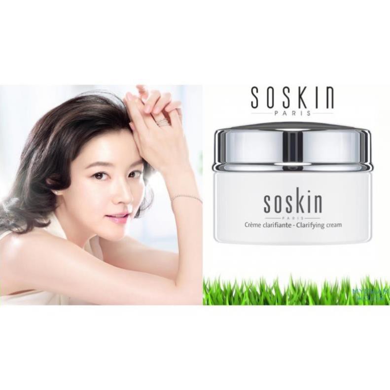 Kem dưỡng trắng da mặt mờ thâm nám tàn nhang vào ban đêm Soskin Clarifying Cream 50ml