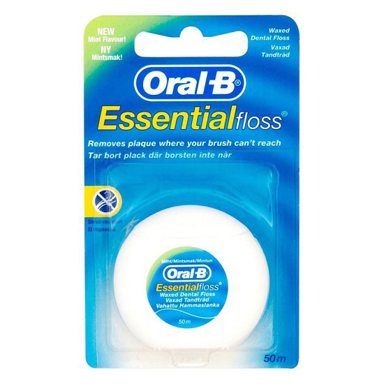 Chỉ Nha Khoa Oral-B Essential Floss, loại trừ các mảng bám, thức ăn dư thừa trong khe răng