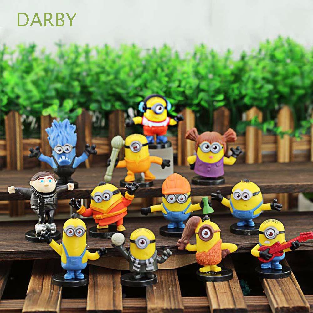Bộ 6/10/12 Mô Hình Minions Xinh Xắn Bằng PVC Dùng Trang Trí