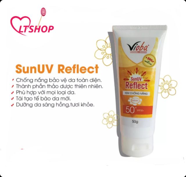 Kem chống nắng dưỡng da mặt và body SunUV Reflect SPF50+ của Vioba