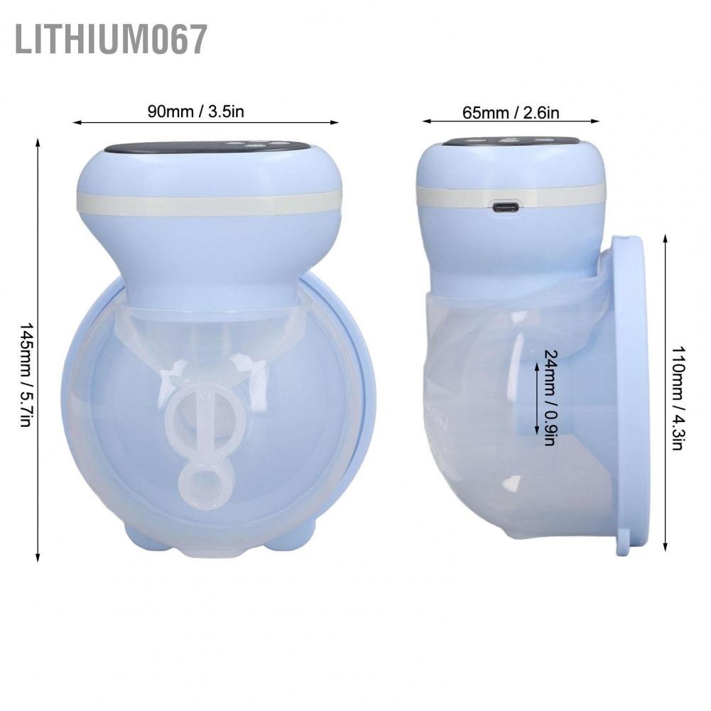 Lithium067 Máy hút sữa rảnh tay Máy hút sữa điện có thể đeo được 9 cấp độ điều chỉnh phím ngang chống trào ngược với 2 chế làm việc