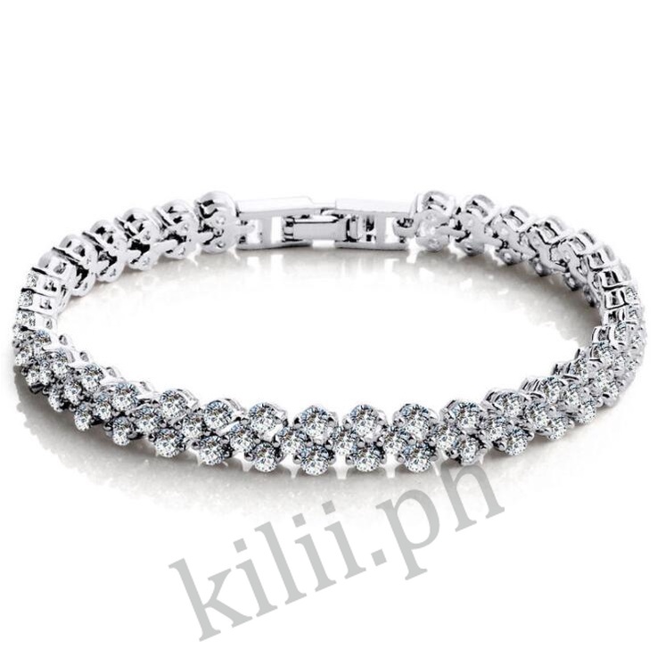 Kilii Vòng Tay Đính Đá Hình Trái Tim Thời Trang