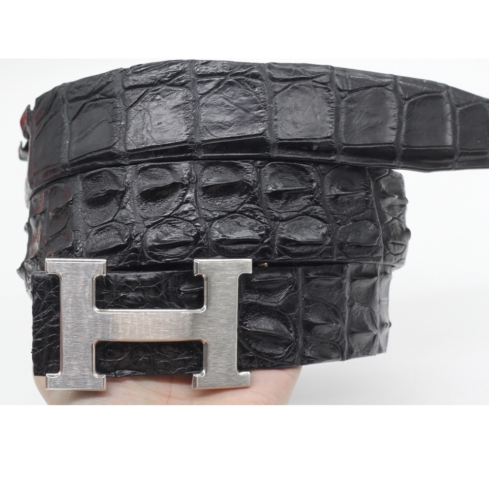 Dây Thắt Lưng, Dây Nịt Nam Gai Da Cá Sấu Bản 3.8cm Bản Liền Không Nối Sản Phẩm Kèm Mặt Khóa Cao Cấp Bảo Hành 12 Tháng