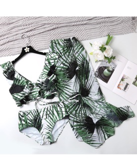 Set đồ bơi đôi hình lá