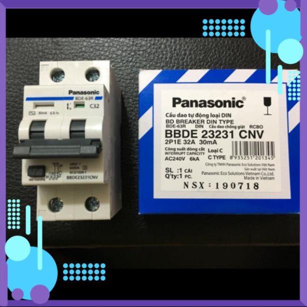 CB chống giật 2P Panasonic 32A - 30mA