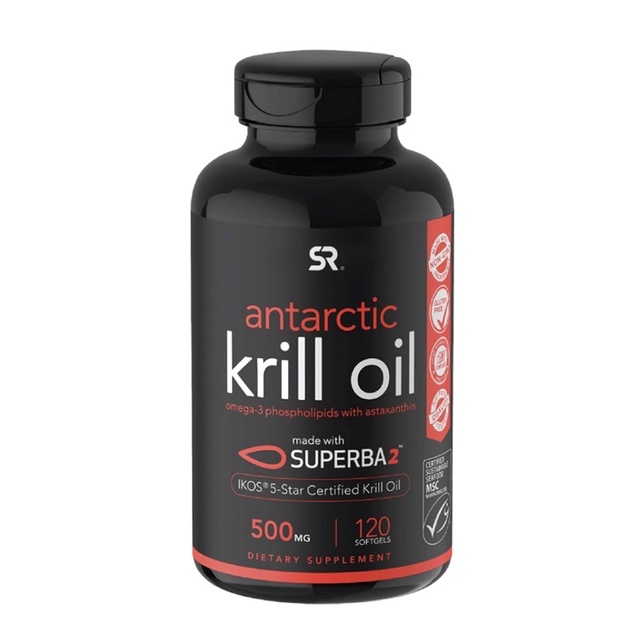 Dầu nhuyễn thể Sports Research Antarctic Krill Oil 500mg 120 viên USA