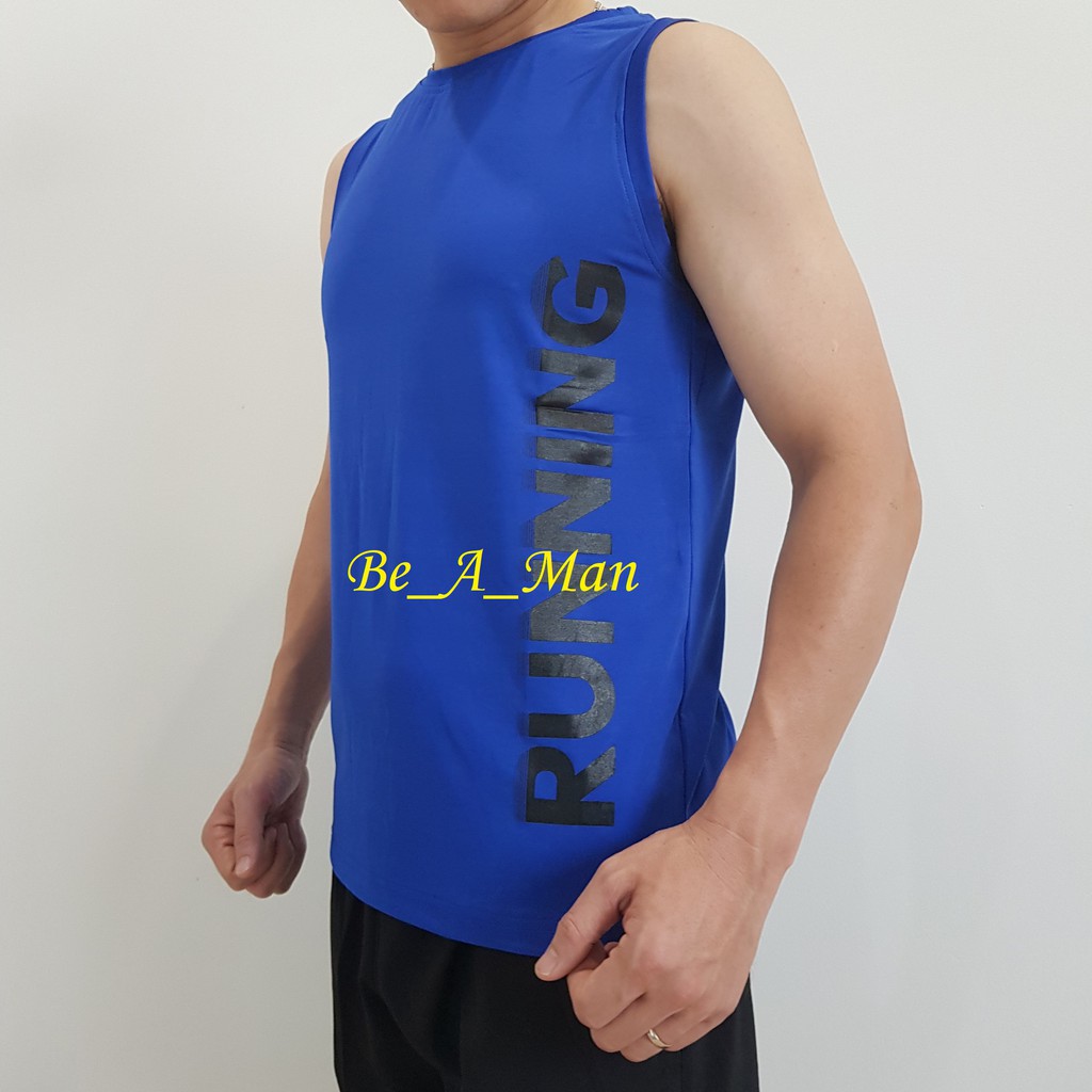 Áo ba lỗ nam vải thun Running (Hà Nội) co giãn