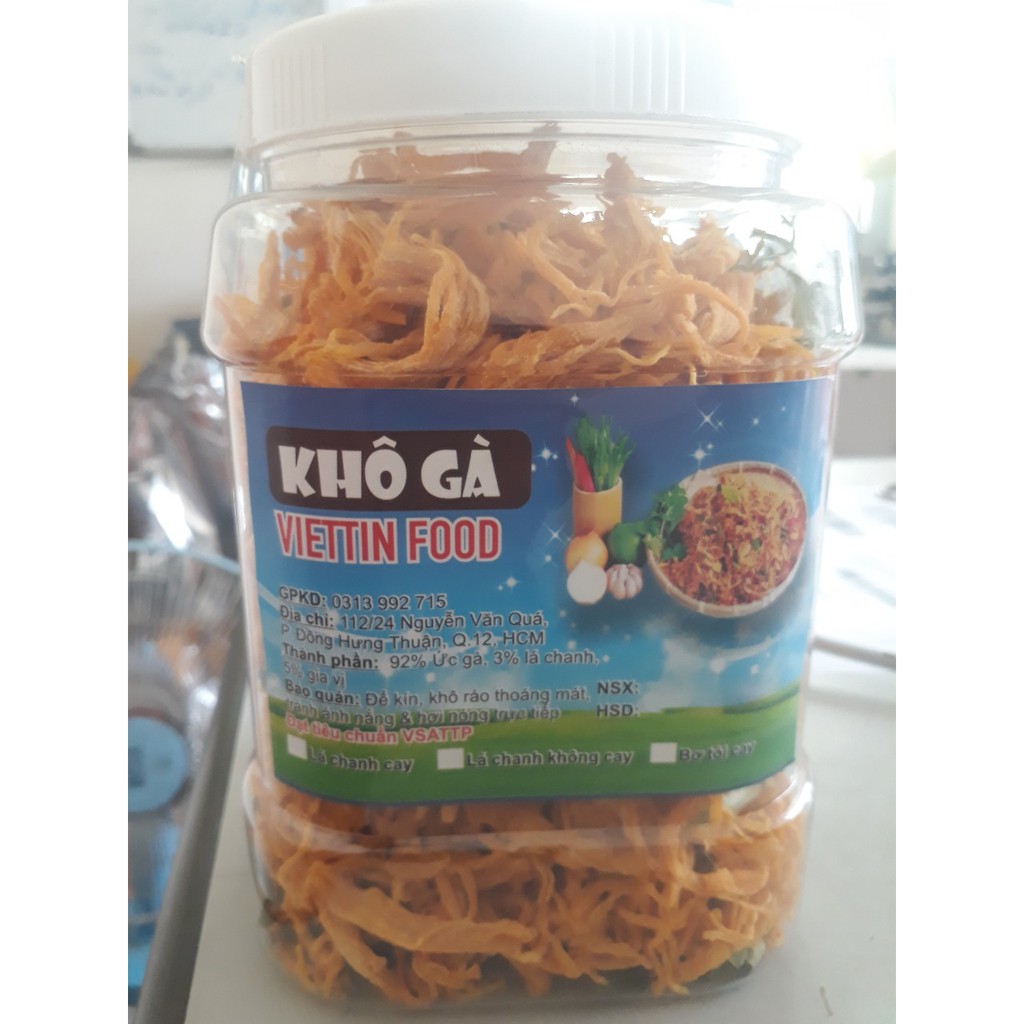  500G KHÔ GÀ CAY LÁ CHANH