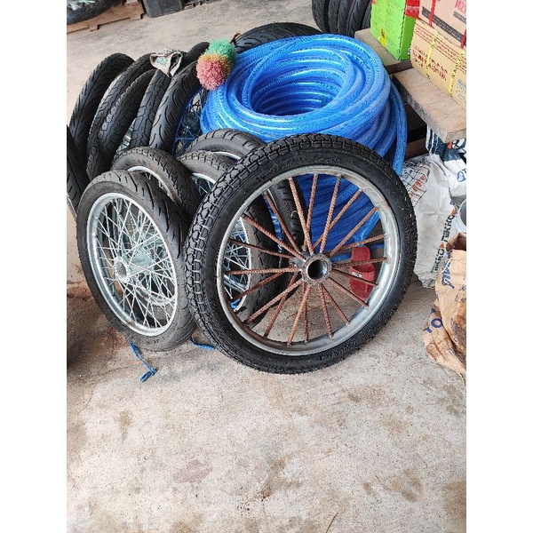 Bánh Xe Niền Đen Ba Gác Kéo 275-17 ,300-19,  Xăm Xe Ba Gác Hàn, Niền 12 li siêu cứng