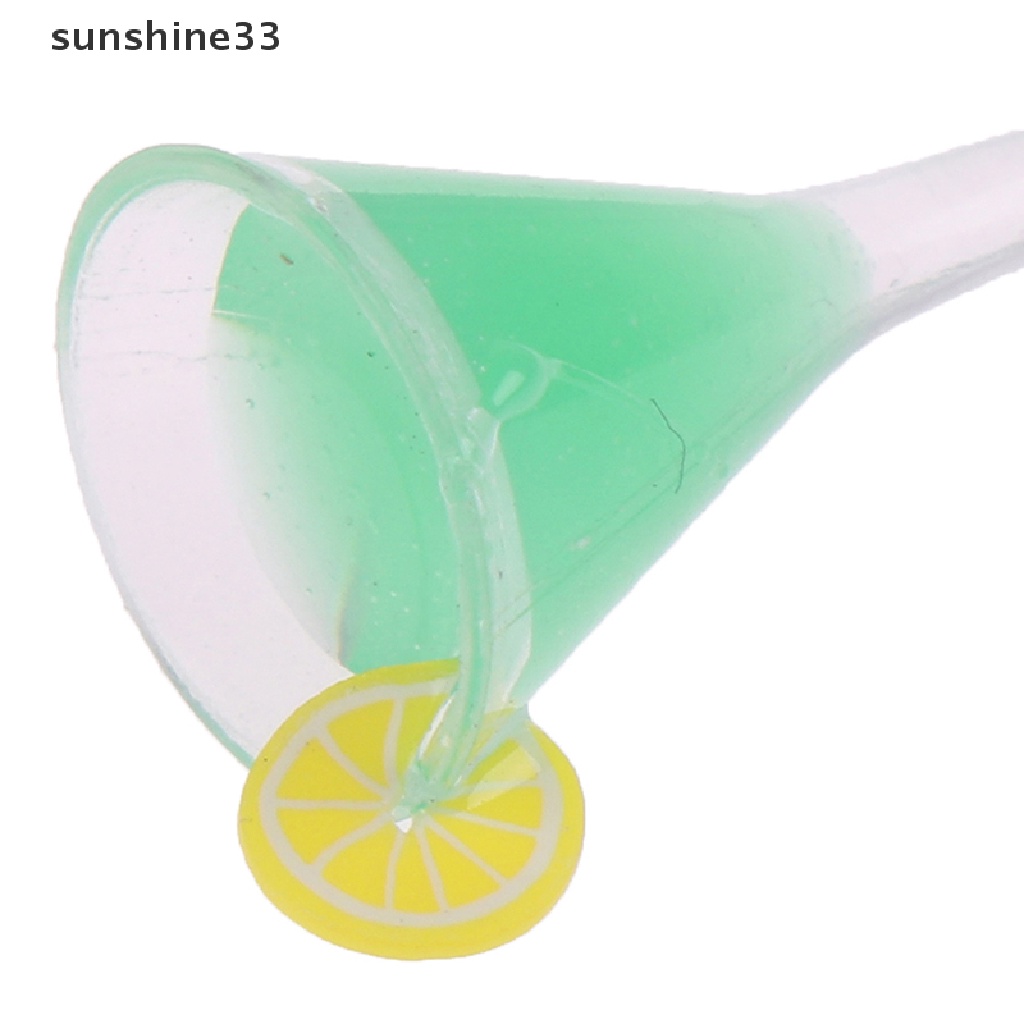 Ly Cocktail Bằng Nhựa Resin Tỷ Lệ 1 / 12 Trang Trí Nhà Búp Bê