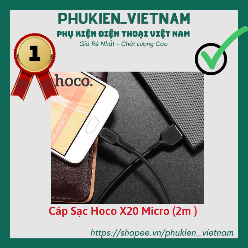 Cáp Sạc Hoco X20 Micro (2m ) hỗ trợ sạc nhanh ✔ Cáp Android