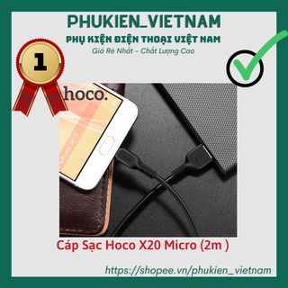 Cáp Sạc Hoco X20 Micro hỗ trợ sạc nhanh ✔ Cáp Android