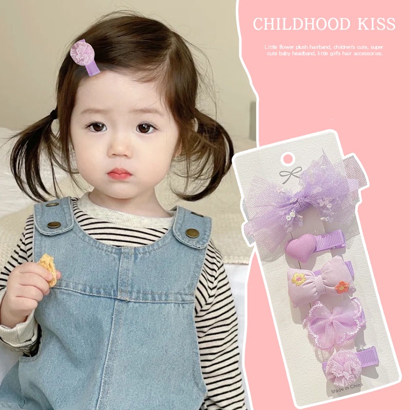 Bộ Kẹp Tóc Không Đau Dễ Thương Chất Lượng Cao Cho Bé