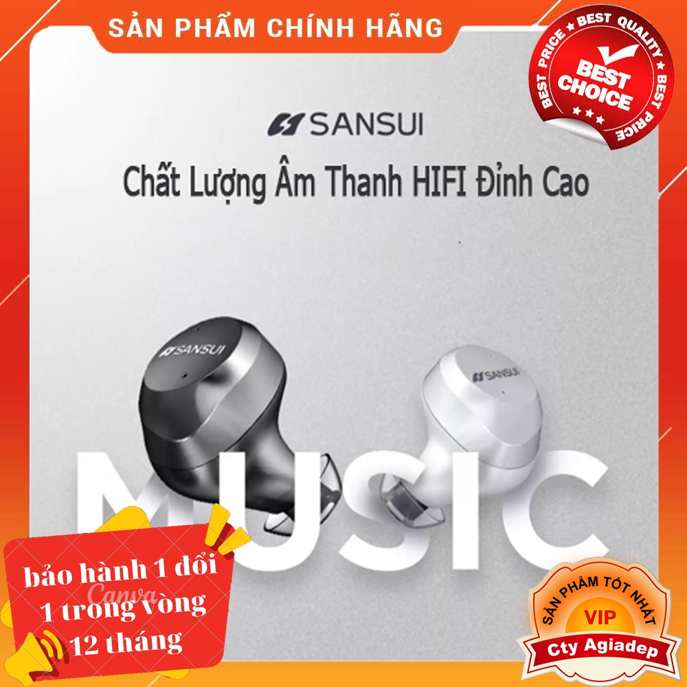 Tai nghe Bluetooth Sansui / Sansui I23 dành cho nam và nữ-AGD