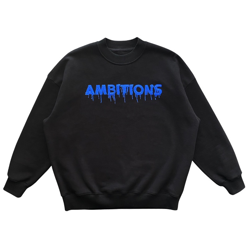 Áo SWEATER Nỉ Cổ Tròn Phối Chữ Phong Cách UNISEX Fom Rộng - Lịch Sự Thoải Mái Thấm Hút Mồ Hôi Mùa Đông 2022