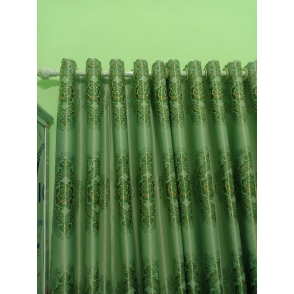 [GIÁ RẺ] RÈM VẢI GẤM MỀM MÀU XANH CHẤT LIỆU CAO CẤP