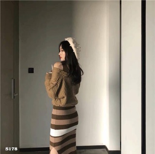 SET ĐẦM BODY LEN KÈM ÁO CROP