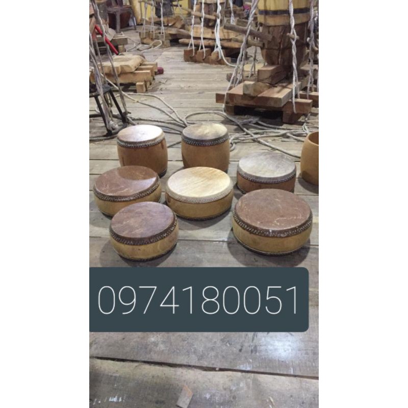 Trống cúng tang  mít liền nguyên khối
