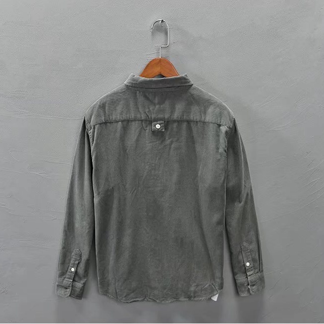 Áo Sơ Mi cotton Màu Sắc Đơn Giản Chất Lượng Cao Thời Trang Xuân Thu Cho Nam