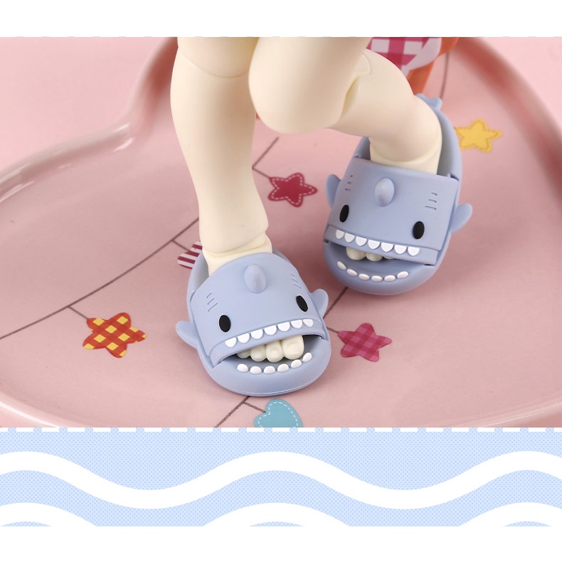 Giày Búp Bê Đồ Chơi Hình Cá Mập BJD ob11 1/12 Cỡ 1/6