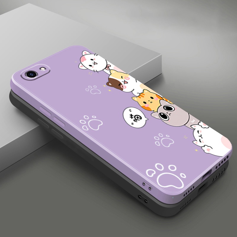 Ốp lưng oppo A71 A71K oppo F1S oppo A37 oppo A39 Ốp Điện Thoại Silicon Mềm In Hình Mèo Cho oppo A71 oppo F1S oppo A37 oppo A39 DZMM01 viền vuông cute