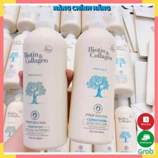 Cặp 2 Dầu gội xả phục hồi và kích thích mọc tóc Biotin & Collagen